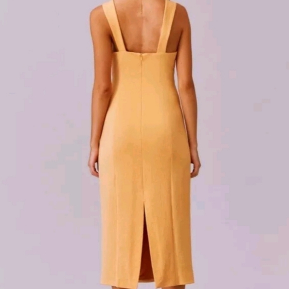 Finders Keepers Effy Midi Dress in Apricot Orange Size Small WITH TAGS - Picture 2 of 5